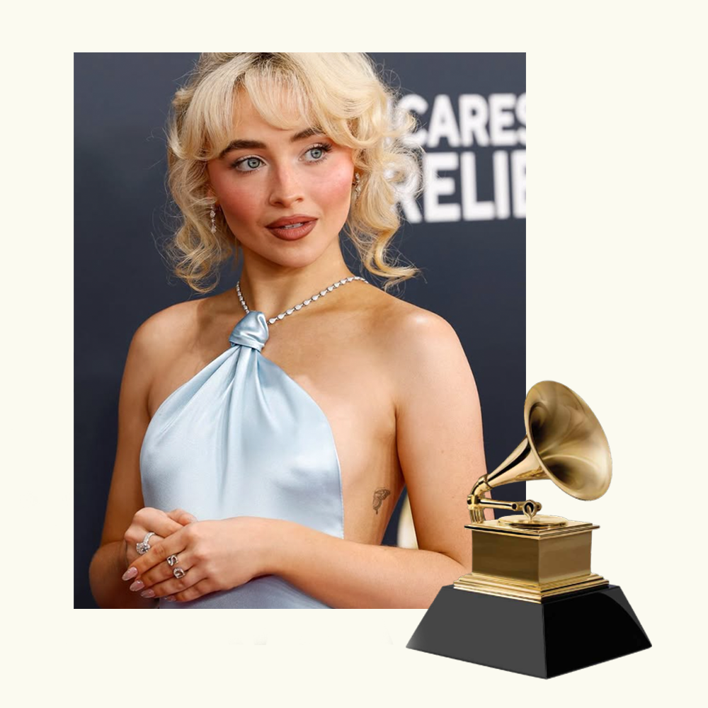 sabrina carpenter grammy dress gold Off White With Gold Work Lehenga Set – Astha Narang main image 1