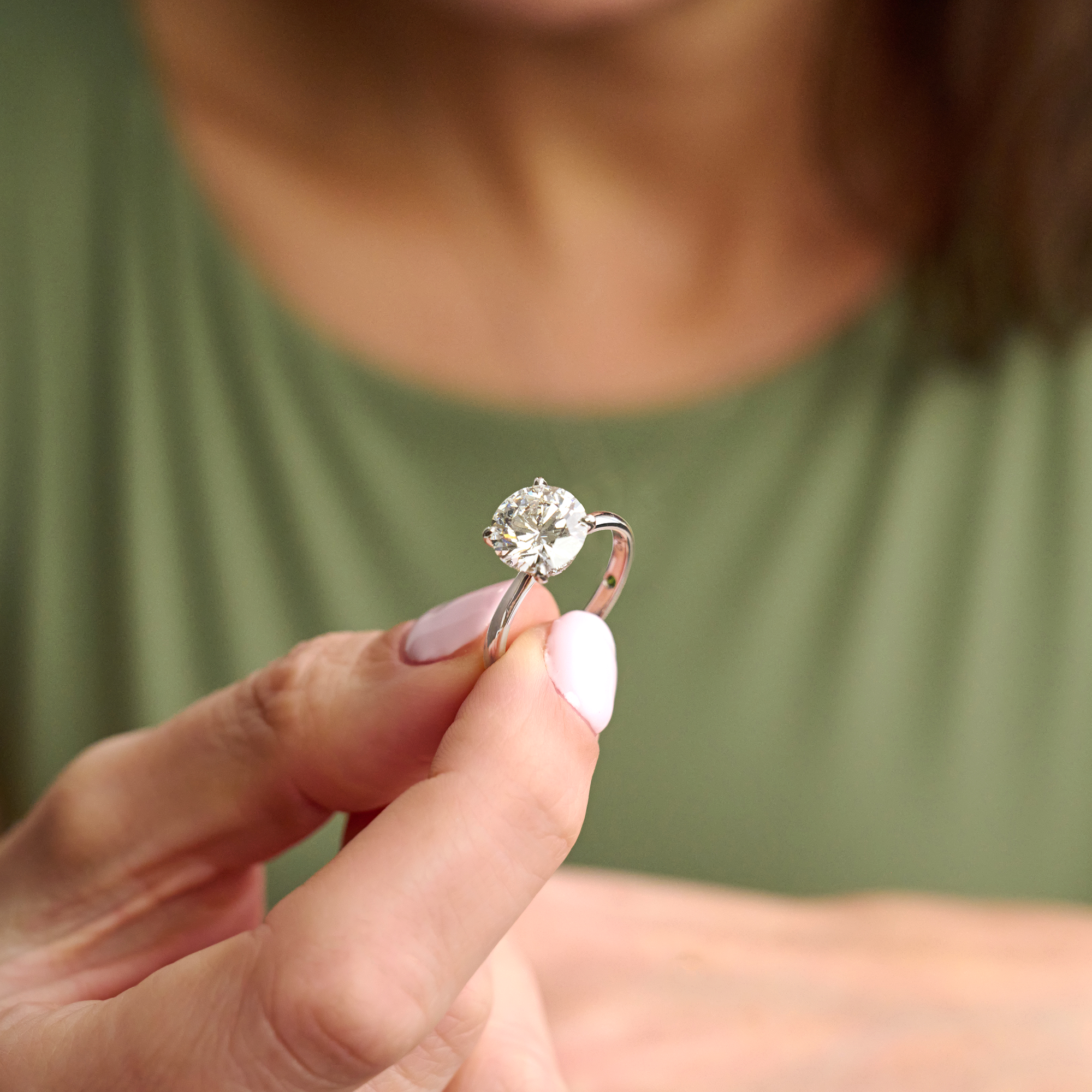 lab created diamond rings in white gold and yellow cold