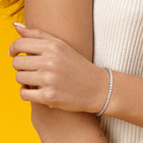 5 1/10 CT DEW Created Moissanite Tennis Bracelet in Sterling Silver