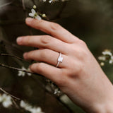 1 1/6 CT TW Princess Cut Lab Created Diamond Solitaire Engagement Ring in 14k White Gold