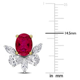 Cluster Stud Earrings (3 1/10 CT. TGW. & 1 5/8 CT. TW.)