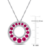 Open Circle Pendant (1 3/4 CT. TGW. & 1/3 CT. TW.)