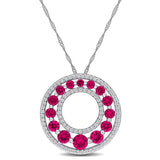 Open Circle Pendant (1 3/4 CT. TGW. & 1/3 CT. TW.)