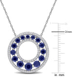 Open Circle Pendant (1 4/5 CT. TGW. & 1/3 CT. TW.)
