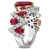 Zigzag Statement Ring (7 1/6 CT. TGW. & 1 1/4 CT. TW.)
