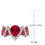 Zigzag Statement Ring (7 1/6 CT. TGW. & 1 1/4 CT. TW.)