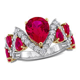 Zigzag Statement Ring (7 1/6 CT. TGW. & 1 1/4 CT. TW.)