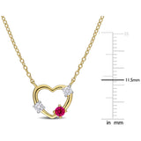 Heart Necklace (1/6 CT. TGW. & 1/7 CT. TW.)
