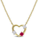 Heart Necklace (1/6 CT. TGW. & 1/7 CT. TW.)