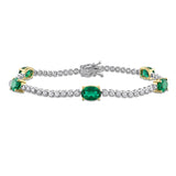 Tennis Station Bracelet (3 1/2 CT. TGW. & 1 3/8 CT. TW.)