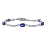 Tennis Station Bracelet (4 3/4 CT. TGW. & 1 3/8 CT. TW.)