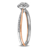 Halo Crossover Engagement Ring (1/6 CT. TW.)