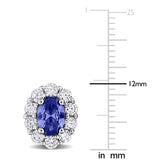 Halo Stud Earrings (1 7/8 CT. TGW. & 1 1/5 CT. TW.)