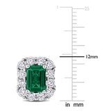 Halo Stud Earrings (1 4/5 CT. TGW. & 1 1/3 CT. TW.)