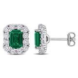 Halo Stud Earrings (1 4/5 CT. TGW. & 1 1/3 CT. TW.)