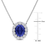 Halo Necklace (3 1/4 CT. TGW. & 1 7/8 CT. TW.)