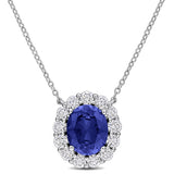 Halo Necklace (3 1/4 CT. TGW. & 1 7/8 CT. TW.)