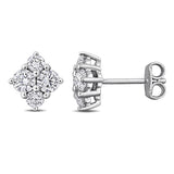 Cluster Stud Earrings (1 CT. TW.)