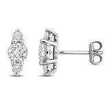 Three-Stone Stud Earrings (1 CT. TW.)