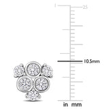 Inverted Triangle Cluster Stud Earrings (1 1/7 CT. TW.)
