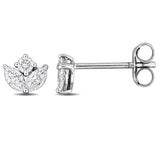 Floral Stud Earrings (1/3 CT. TW.)