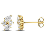 Cluster Stud Earrings (3/4 CT. TW.)