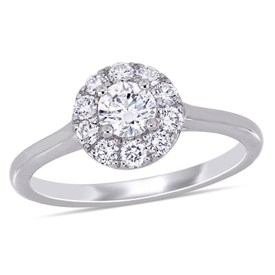 Halo Engagement Ring in White Gold (0.6 CT. TW.)