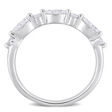 Semi-Eternity Ring in Platinum Silver (0.5 CT. TW.)