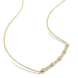 Curve Bar Necklace in Yellow Gold Plated Silver (0.33 CT. TW.)