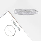 3-Row Bangle in White Gold (5.75 CT TW)