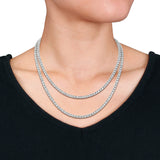 Double Strand Necklace in White Gold (8.87 CT. TW.)