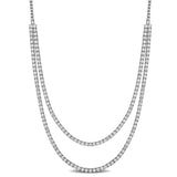 Double Strand Necklace in White Gold (8.87 CT. TW.)