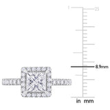 Halo Engagement Ring in White Gold (1.5 CT. TW.)