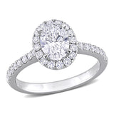 Halo Engagement Ring in White Gold (1.5 CT. TW.)