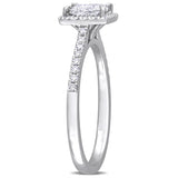 Halo Engagement Ring in White Gold (1 CT. TW.)