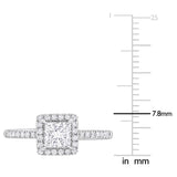 Halo Engagement Ring in White Gold (1 CT. TW.)