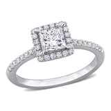 Halo Engagement Ring in White Gold (1 CT. TW.)