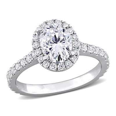 Halo Engagement Ring in White Gold (2 CT. TW.)