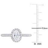 Halo Engagement Ring in White Gold (1 CT. TW.)