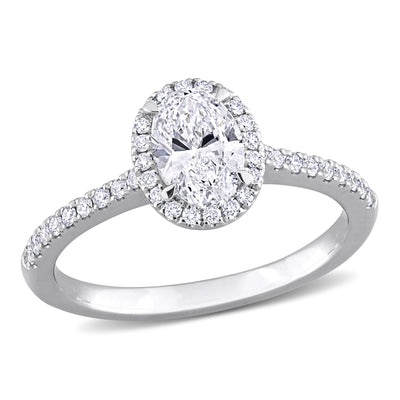 Halo Engagement Ring in White Gold (1 CT. TW.)