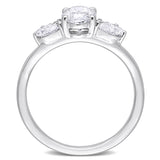 Oval and Pear Engagement Ring in White Gold (1.5 CT. TW.)