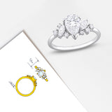 Pear, Marquise-Cut Engagement Ring in White Gold (1.37 CT. TW.)