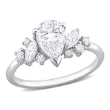 Pear, Marquise-Cut Engagement Ring in White Gold (1.37 CT. TW.)