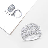 Marquise-Cut Wide Band Ring in White Gold (3.37 CT. TW.)