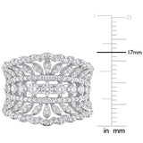 Crown Design Wide Ring in White Gold (1.2 CT. TW.)