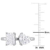 Radiant & Heart 2-Stone Engagement Ring in White Gold (2 CT. TW.)