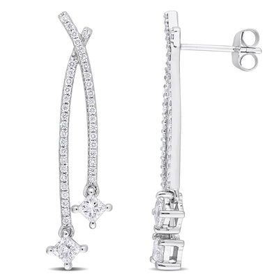 Dangle Earrings in White Gold (1 CT. TW.)