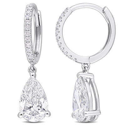 Drop Earrings in White Gold (2.1 CT TW)