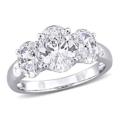 3-Stone Engagement Ring in White Gold (3 CT.TW.)