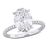 Solitaire Engagement Ring in White Gold (3.16 CT. TW.)